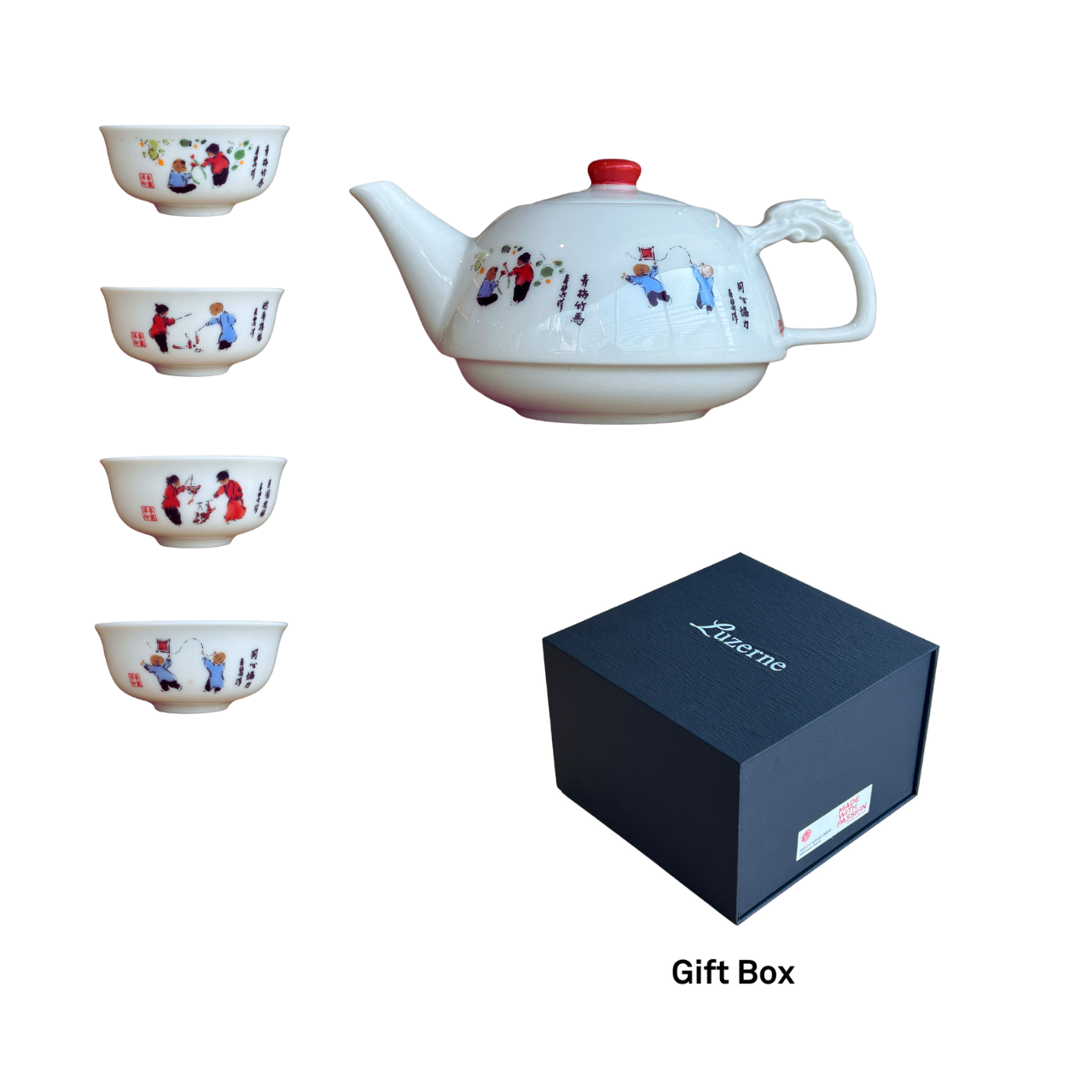 Oriental Tea Set in Gift Box - Set of 5 Limited Edition