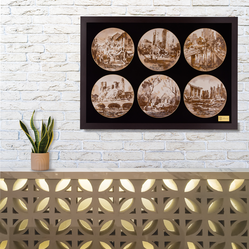 [PRE-ORDER] SG60 Singapura Plate (30cm) 6 plates on 1 Frame