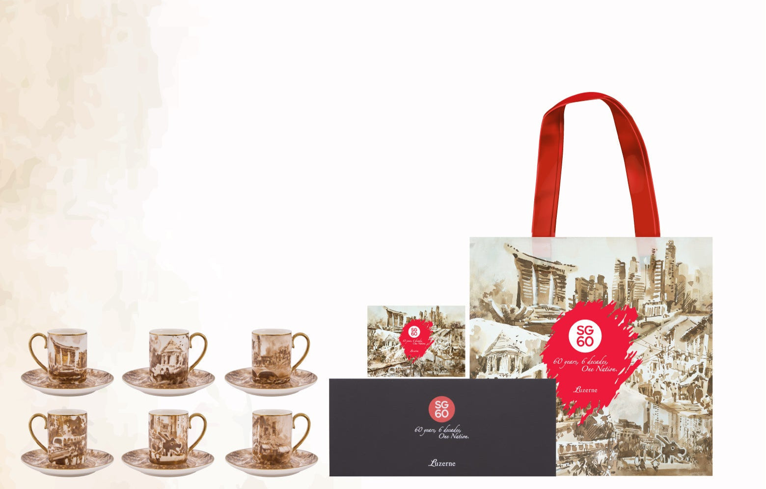 SG60 Kopi Set - (Set of 6)