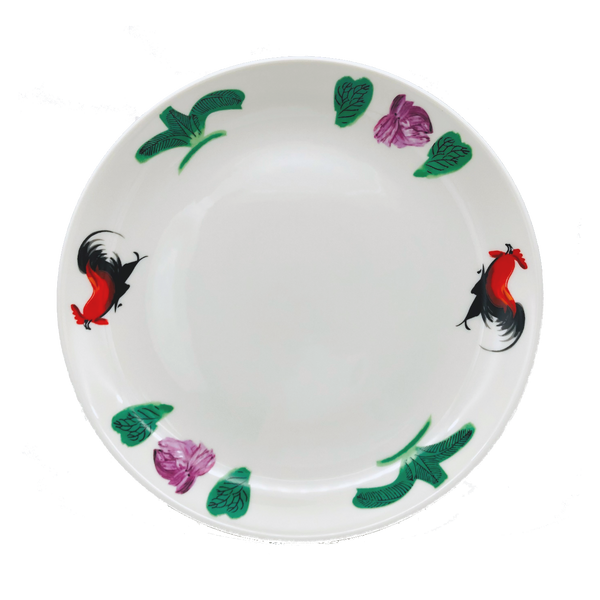 Rooster - Round Coupe Plate