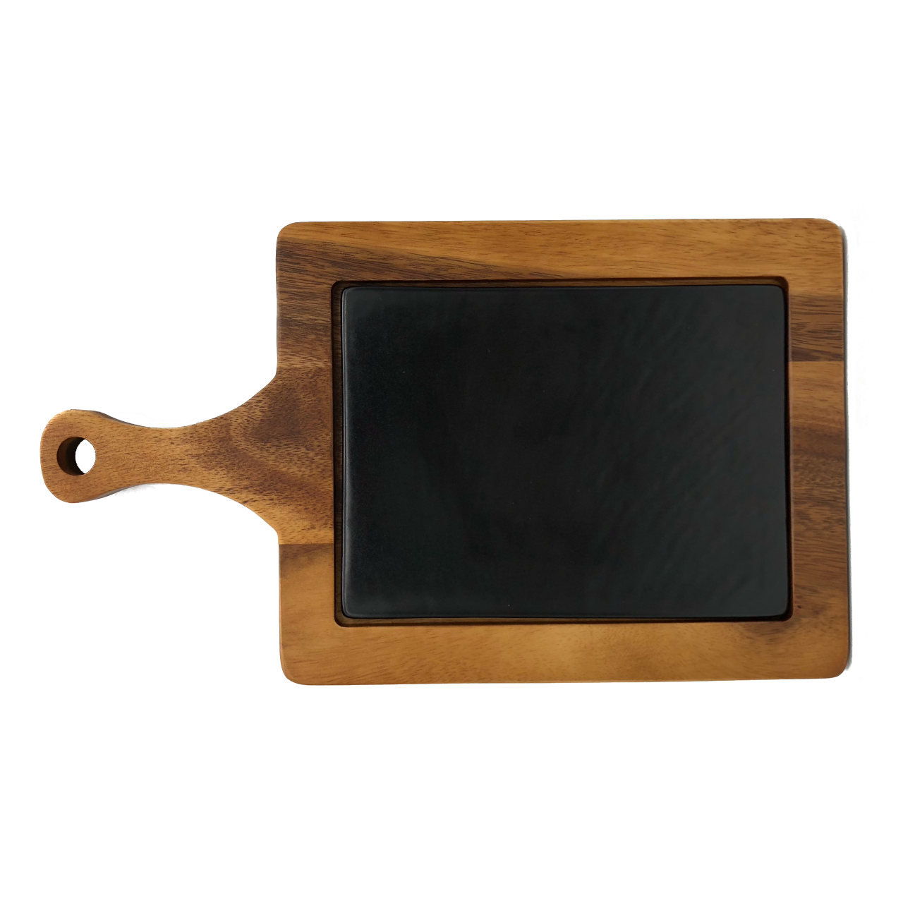 Acacia Handled Board with Ceramic Slate Top